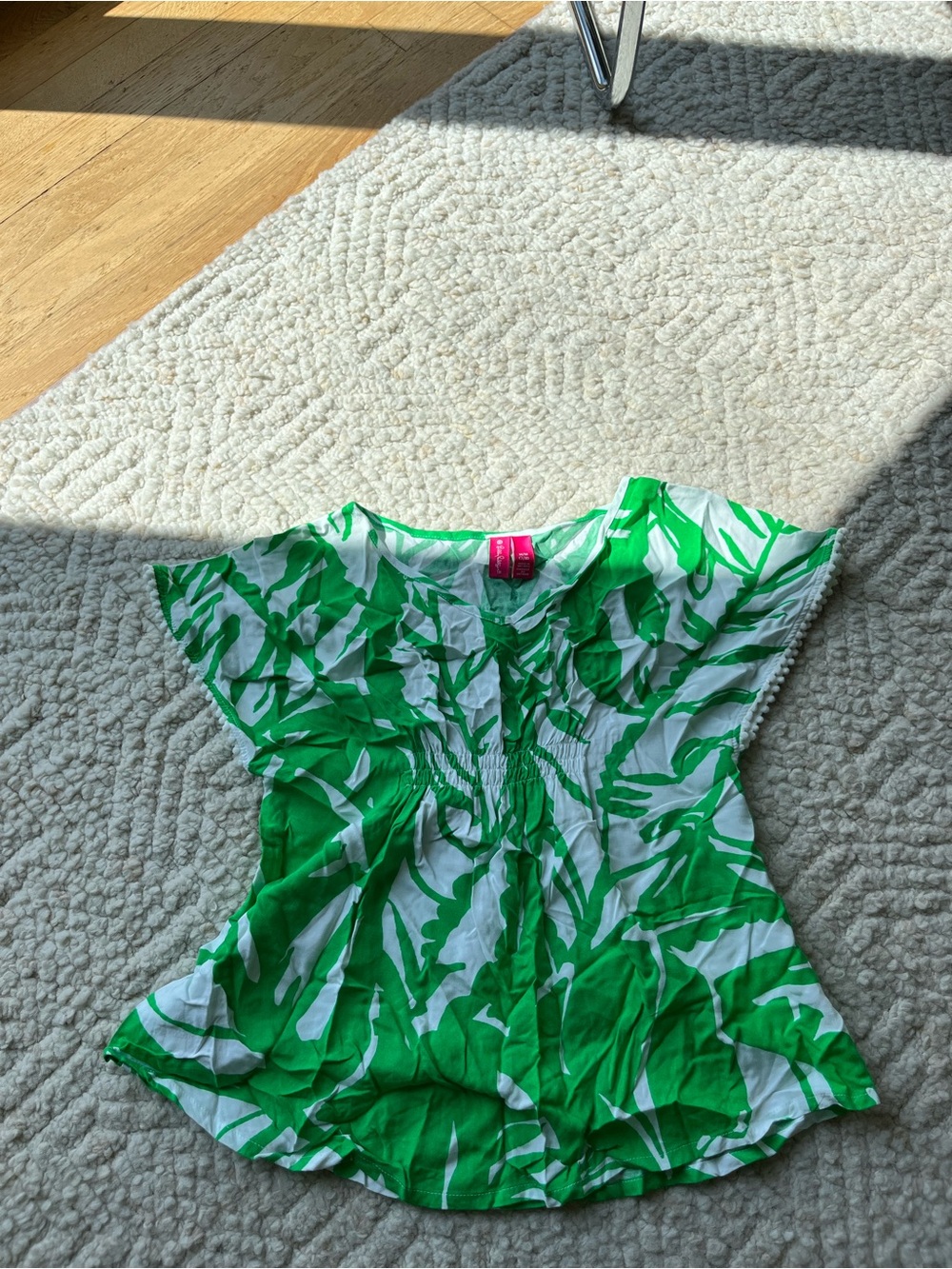 Lilly Pulitzer x Target Green & White Tropical Print Girls' Top